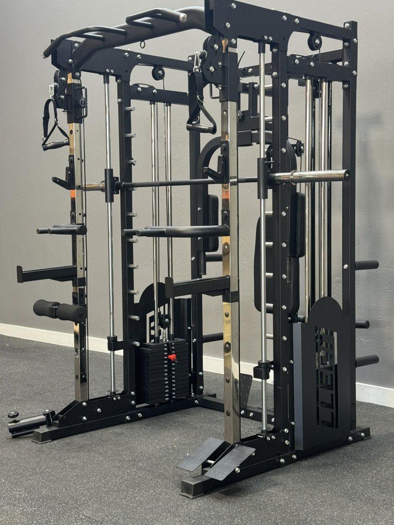 Smith Machine Squat Rack With Leg Press And Chest Fly Machine - Free Delivery 