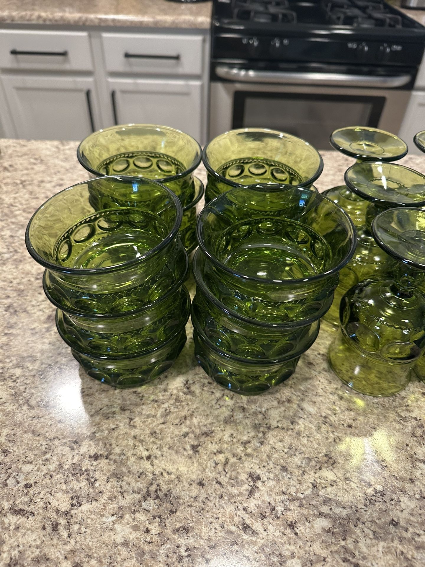 Vintage green bowls