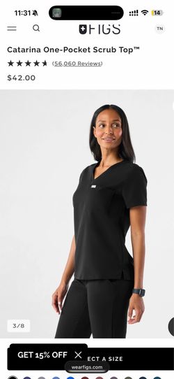 Figs Scrubs - Black - XS