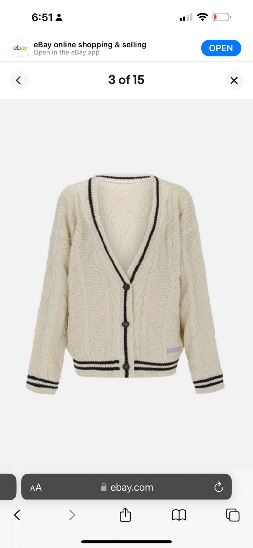 Taylor Swift Folklore Cardigan large NEW* $150
