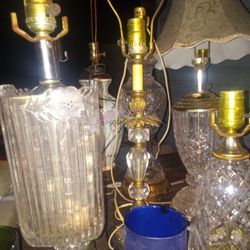 Antique Crystal Lamps 