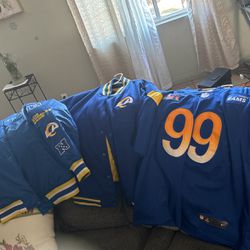 Rams jersey and jackets size large to XL