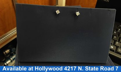 Double Stud Earring - White Gold 14k (.585) 1.5 grams