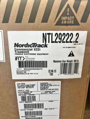 BRAND NEW!! NordicTrack IFIT Commercial X22i Treadmill