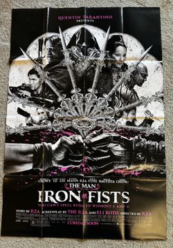 Poster Quentin Tarantino <> The Man With The Iron Fists <> 2' x 3'
