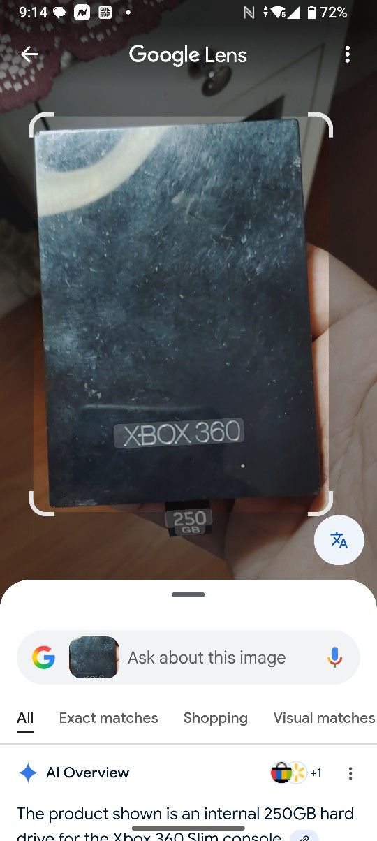Xbox360 Hard Drive 250 GB    $45 Cash 