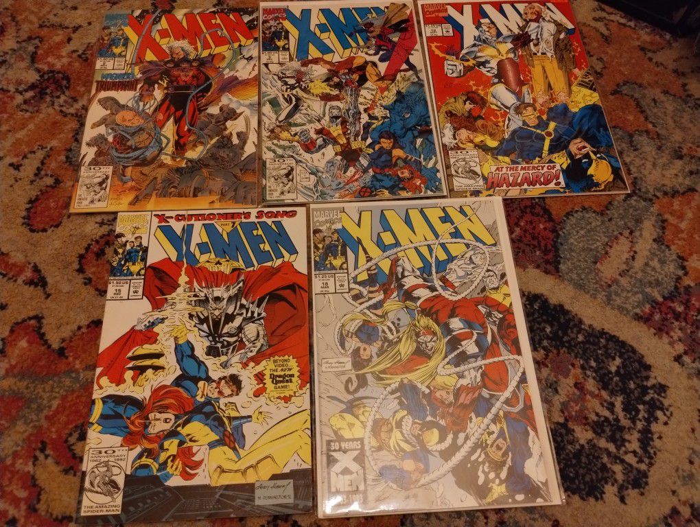 45 Assorted Vintage Marvel 'X-Men" Comics in Sleeves&Backing (Excellent Shape)