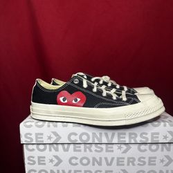 size 8-9 comme de garçons converse like new