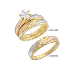 925 Silver Plated 14 Kt Gold