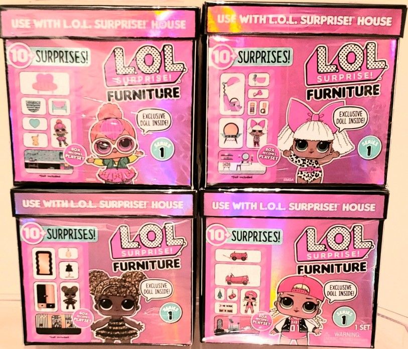 LOL Surprise Furniture Set of 4 Series 1 NEW! $58
