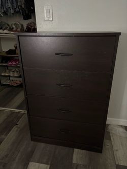 Dark brown clothing drawers
