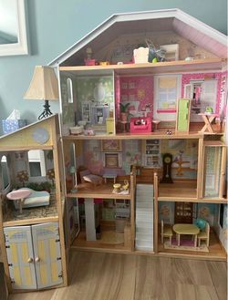 Massive KidKraft Majestic Mansion Wooden Dollhouse & Furniture - Local Delivery Available for a Fee