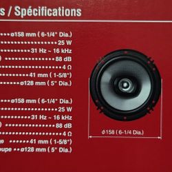 4 NEW 6.5inch Pioneer 2-Way Speakers 25w