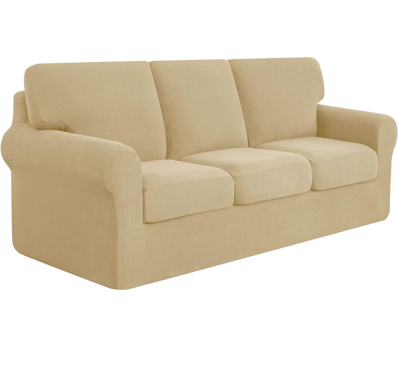 SUBRTEX 7 Pieces Stretch Sofa Slipcover Sets Couch Cover Sets Backrest Cushion Covers Furniture Protector Collection Set for Oversize Sofa Loveseat Ch