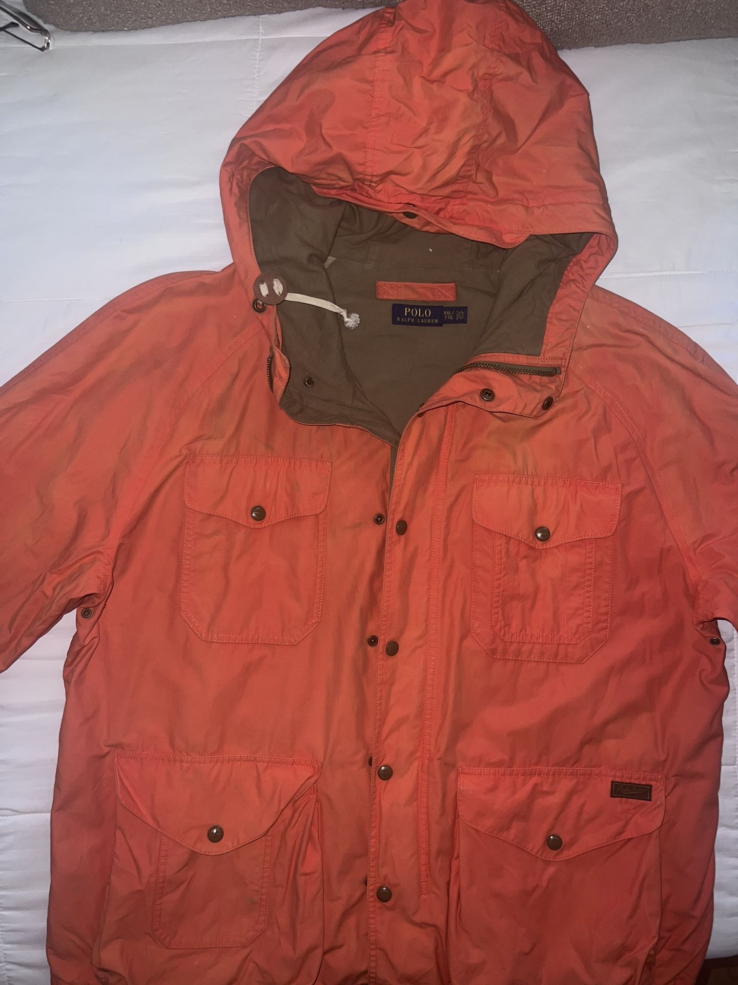 MEN’S POLO RALPH LAUREN JACKET/ RAIN JACKET SIZE XXL ORANGE & GREEN