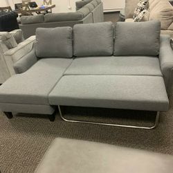 Jarreau Gray Sofa Chaise Sleeper