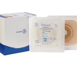 ConvaTec 0BX - Natura Moldable Durahesive Skin Barrier Accordion Flange with Hydrocolloid Flexible Collar, Opening 7/8 to 1-5/16 (22 33mm), Fla