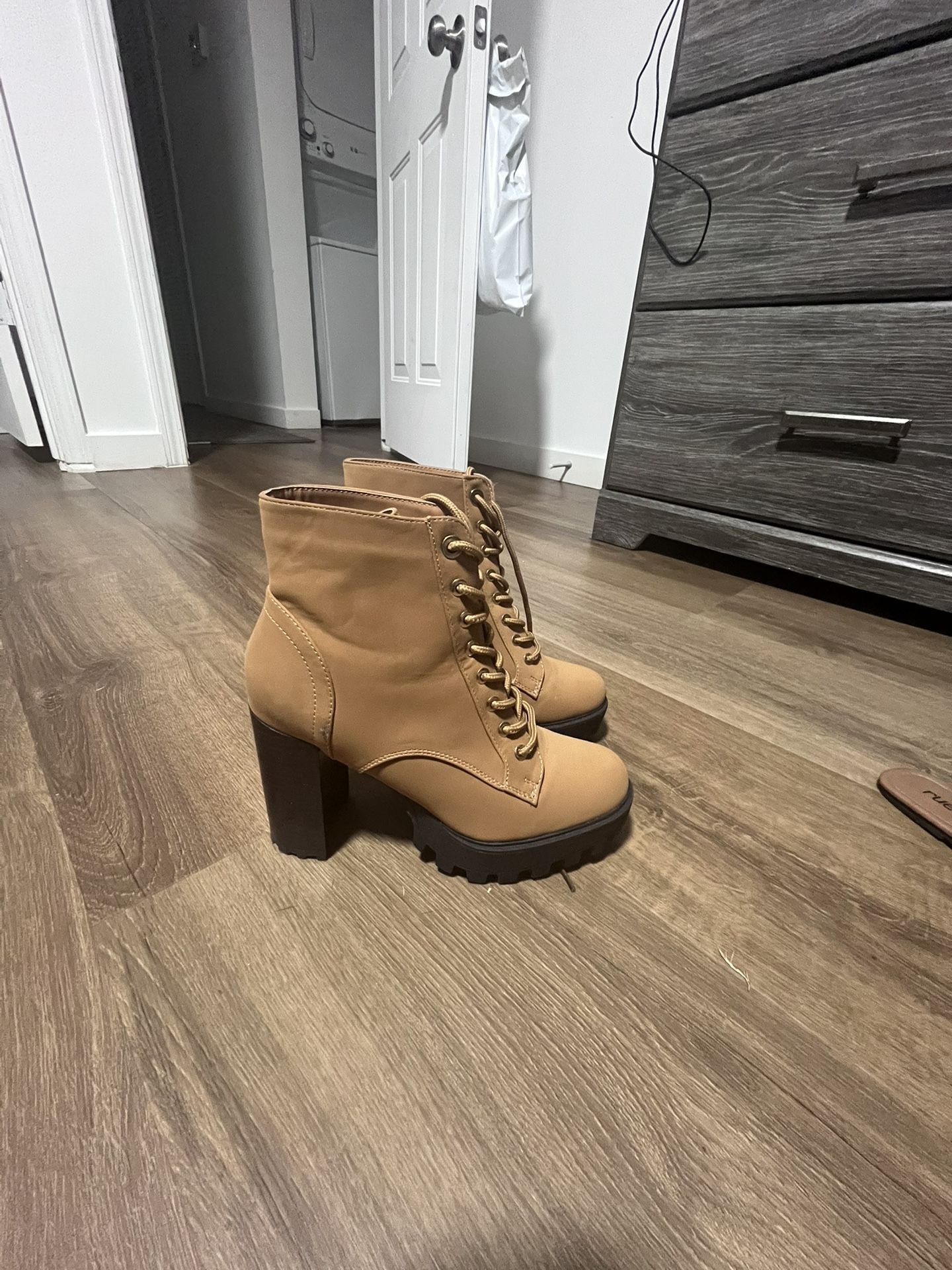 Bamboo Platform High Heel Boots