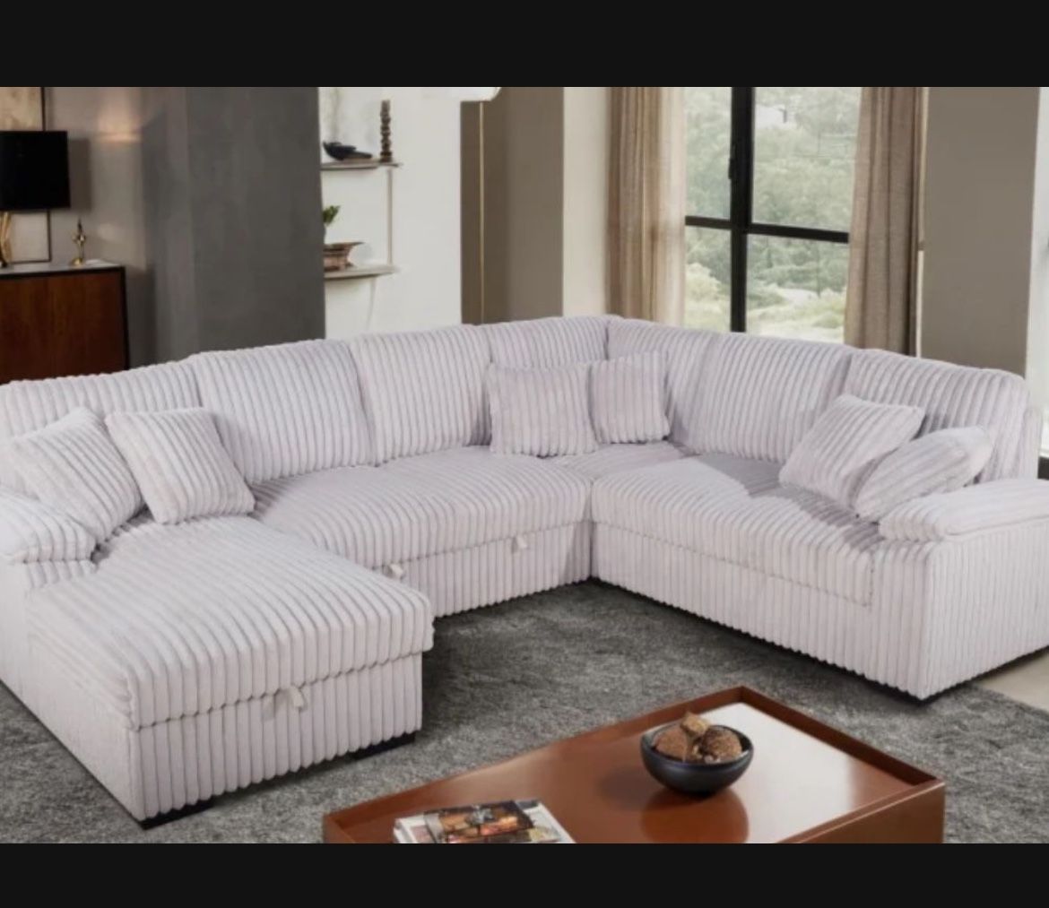 New Super Comfy ~ Soft Touch Sofa Sleeper Sectional