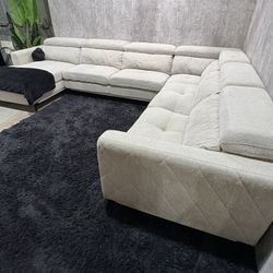 Need Gone Today Sectional Couch with Adjustable Headrests - FREE DELIVERY 