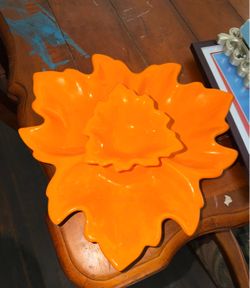 1960s inspired vintage halloween/ fall thanksgiving nesting bowl serving set