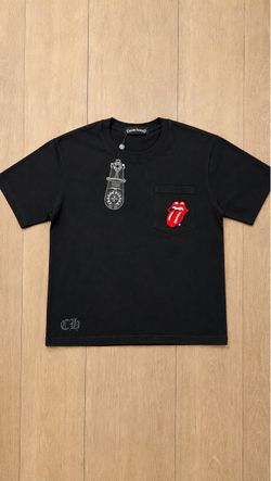 Chrome Hearts x Rolling Stones Black Pocket Tee brand new sizes: M,L