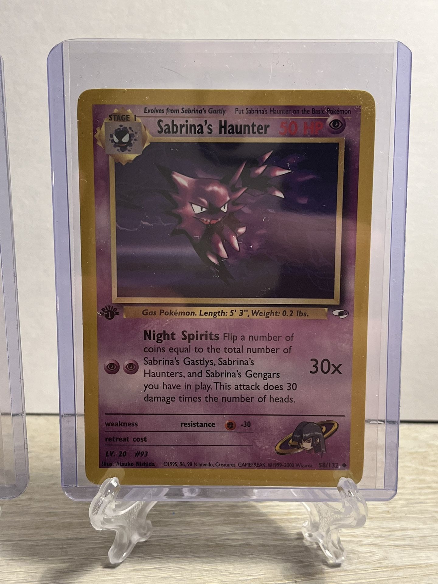Sabrina’s Haunter Pokemon card- FIRST EDITION - Gym Heroes Set - Near Mint