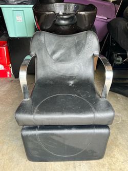 Salon Shampoo Bowl Chair with Backwash Unit