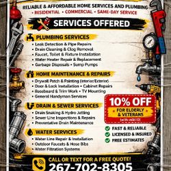 Drain Cleaning & Home Repair 