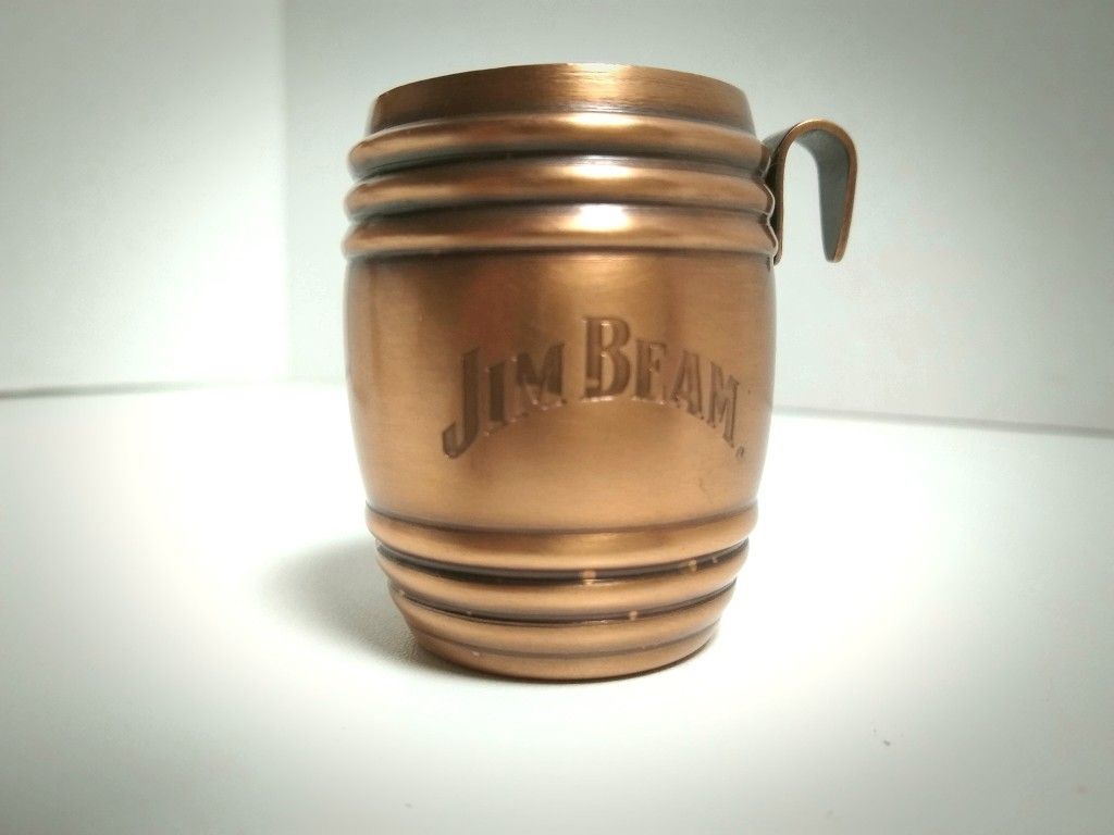 Copper Budweiser & Jim Beam Shot Glass