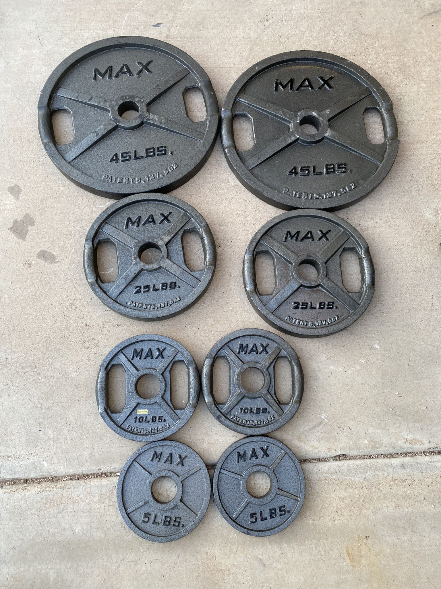 170lb Max Olympic Weight Plate Set 