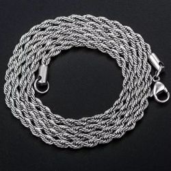 😍 2.5mm Rope Chain Silver-18" ($25) 😍