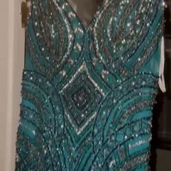 Size 12 crystal pageant/prom gown
