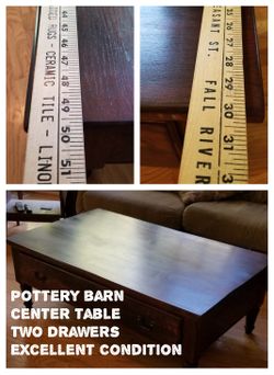 Pottery barn coffee table with side table free