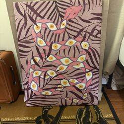 Pink Snake Eye Canvas Art