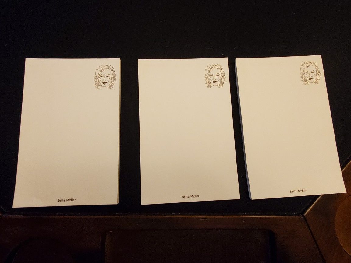Bette Midler Celebrity Caricature Paper Note Pads

