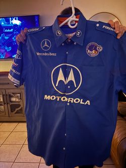 Blue Motorola / Mercedes-Benz / PacWest Racing shirt