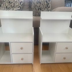 Modern Nightstands with Shelving for Bedroom