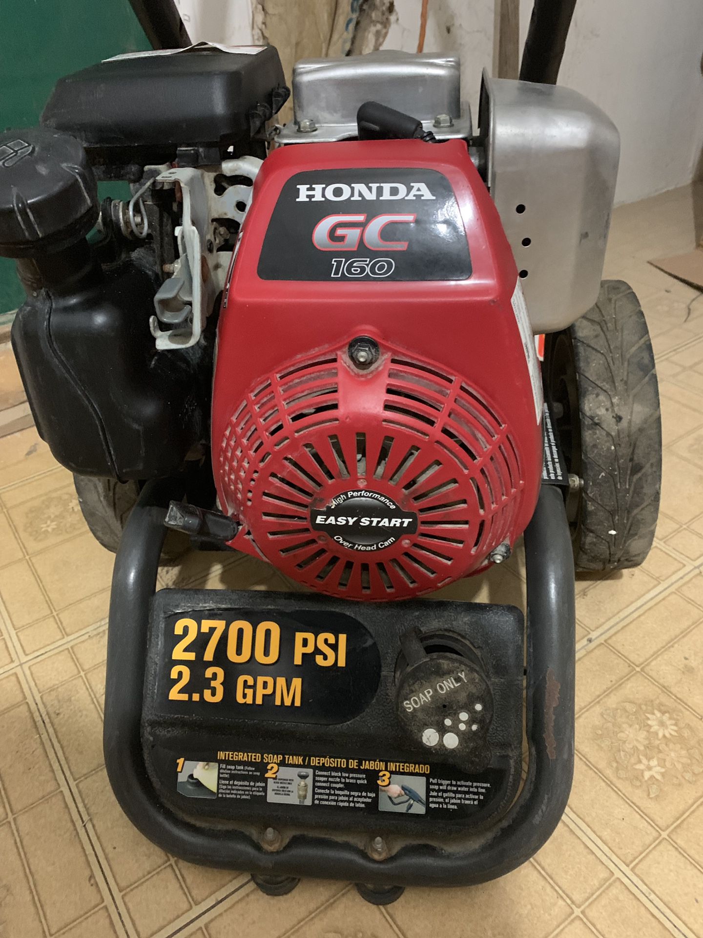 Honda GC160 pressure washer