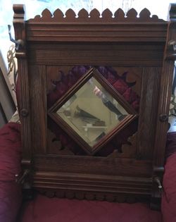 Victorian Antique Square Hall Mirror