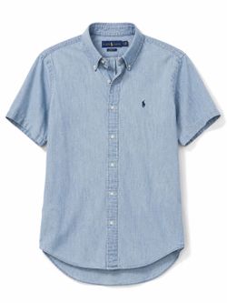 Polo Ralph Lauren Custom Fit Short Sleeve Button Down Shirt Men's Medium | Also Great for Women