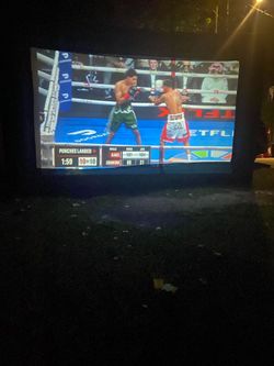 20. foot projection screen with projector