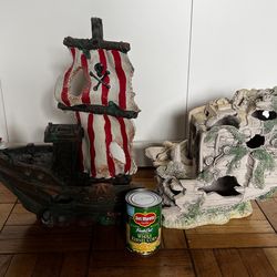 Two Wreck Ship Fish Tank Decorations for Sale