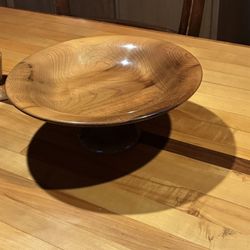 Vintage Oregon Myrtlewood Bowl & Candle Holder Set