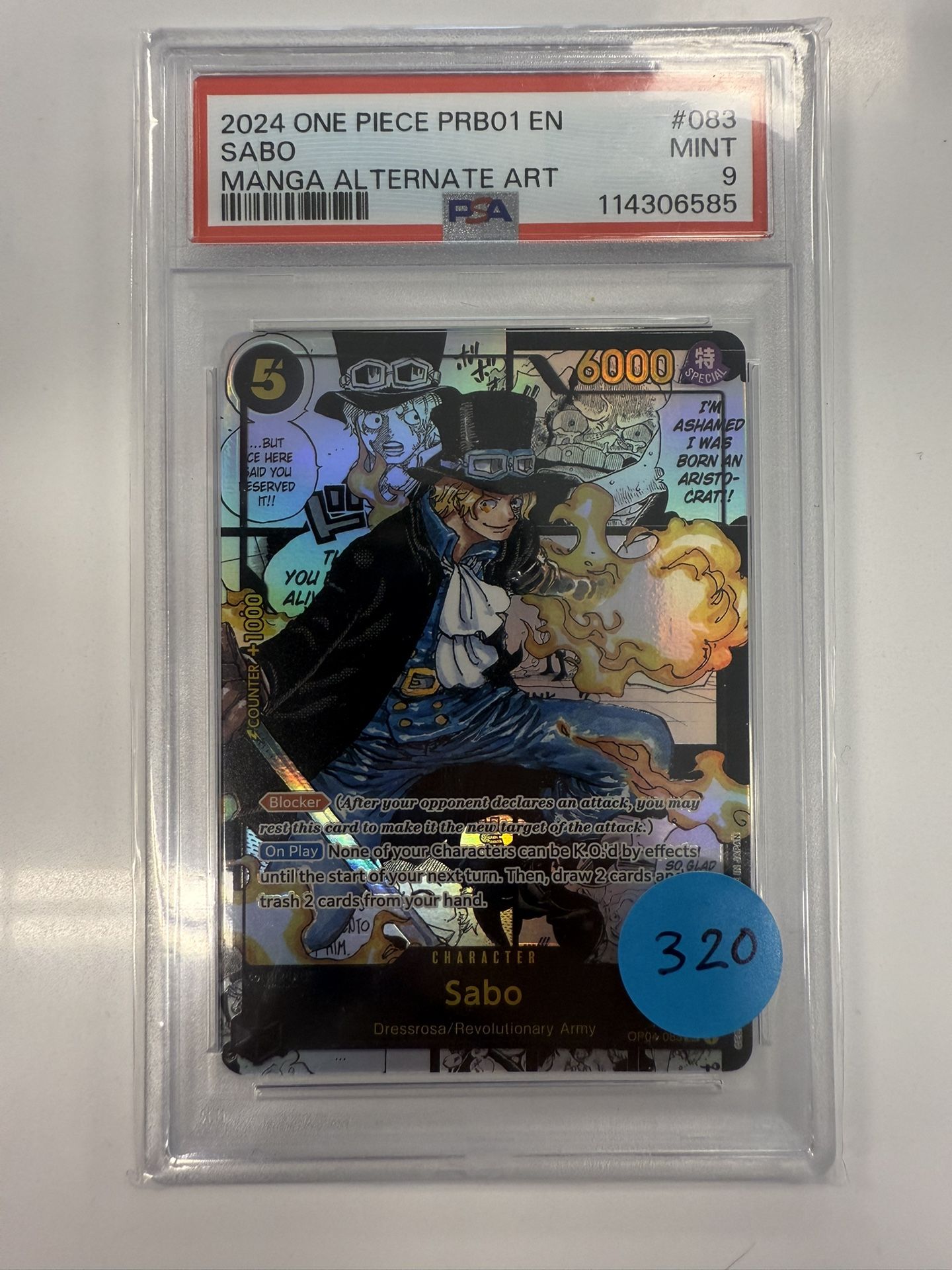 One Piece Sabo Manga Prb-01 PSA 9