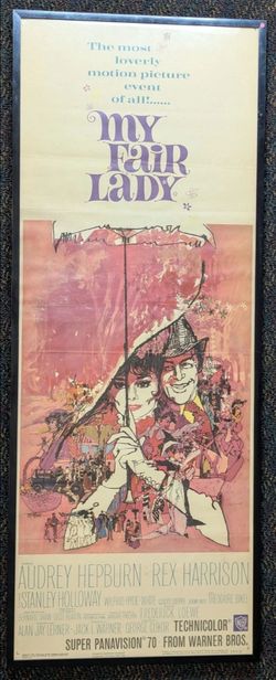 Original 1964 "My Fair Lady" Movie Poster – Audrey Hepburn – Rare Vintage Art