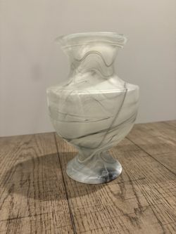 Frosted Swirl Glass Vase