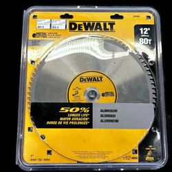 New 12 Inch Dewalt Metal Cutting Sawblade 80T Dw 7666