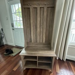 HALL TREE WITH SHOE STORAGE 