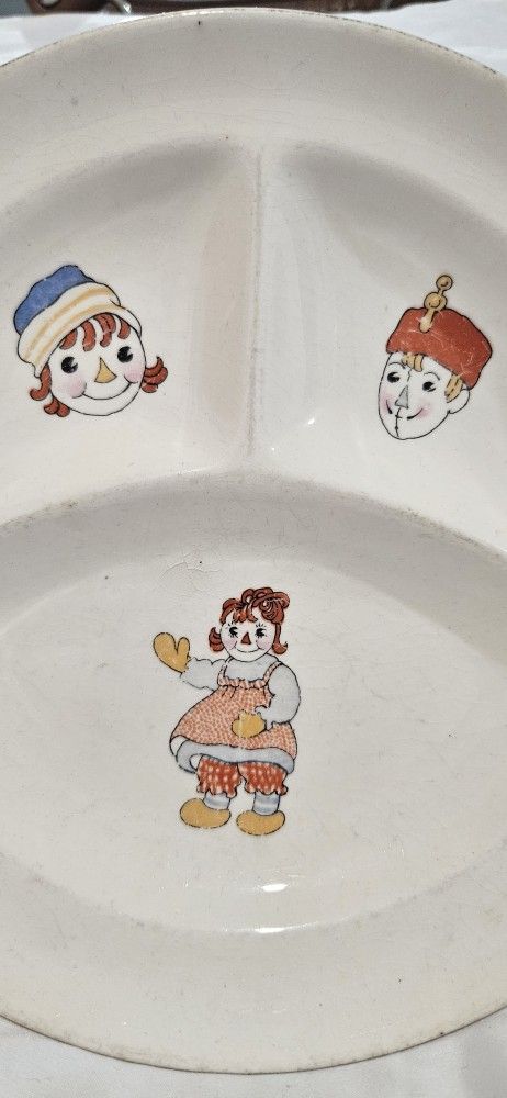 Vintage Raggedy Ann & Andy Dish
